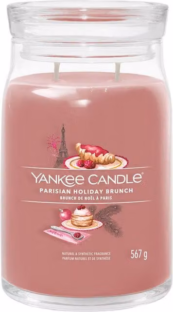 Yankee Candle Signature Parisian Holiday Brunch Large Jar, 567g, Pink