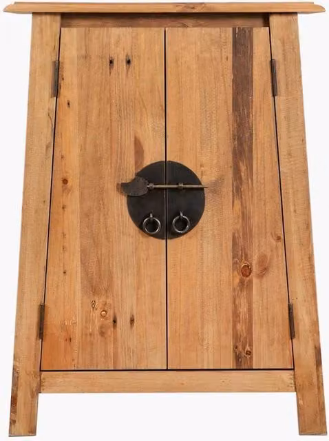 Berkfield Home Solid Pinewood Bathroom Side Cabinet in Brown, W/D/H: 59 x 32 x 80 cm – 1
