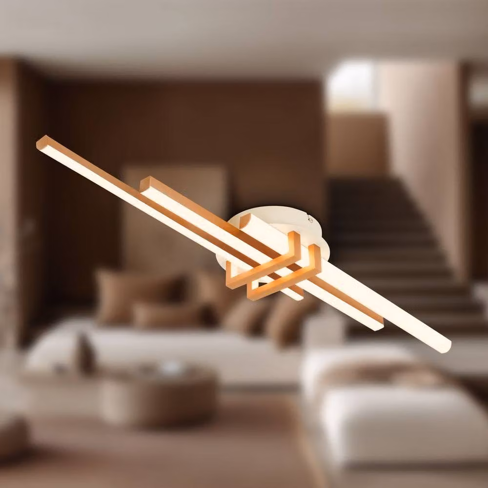 Briloner LED Ceiling Light, Warm White, Copper, W/D/H: 78.5 x 16 x 7.5 cm – 6