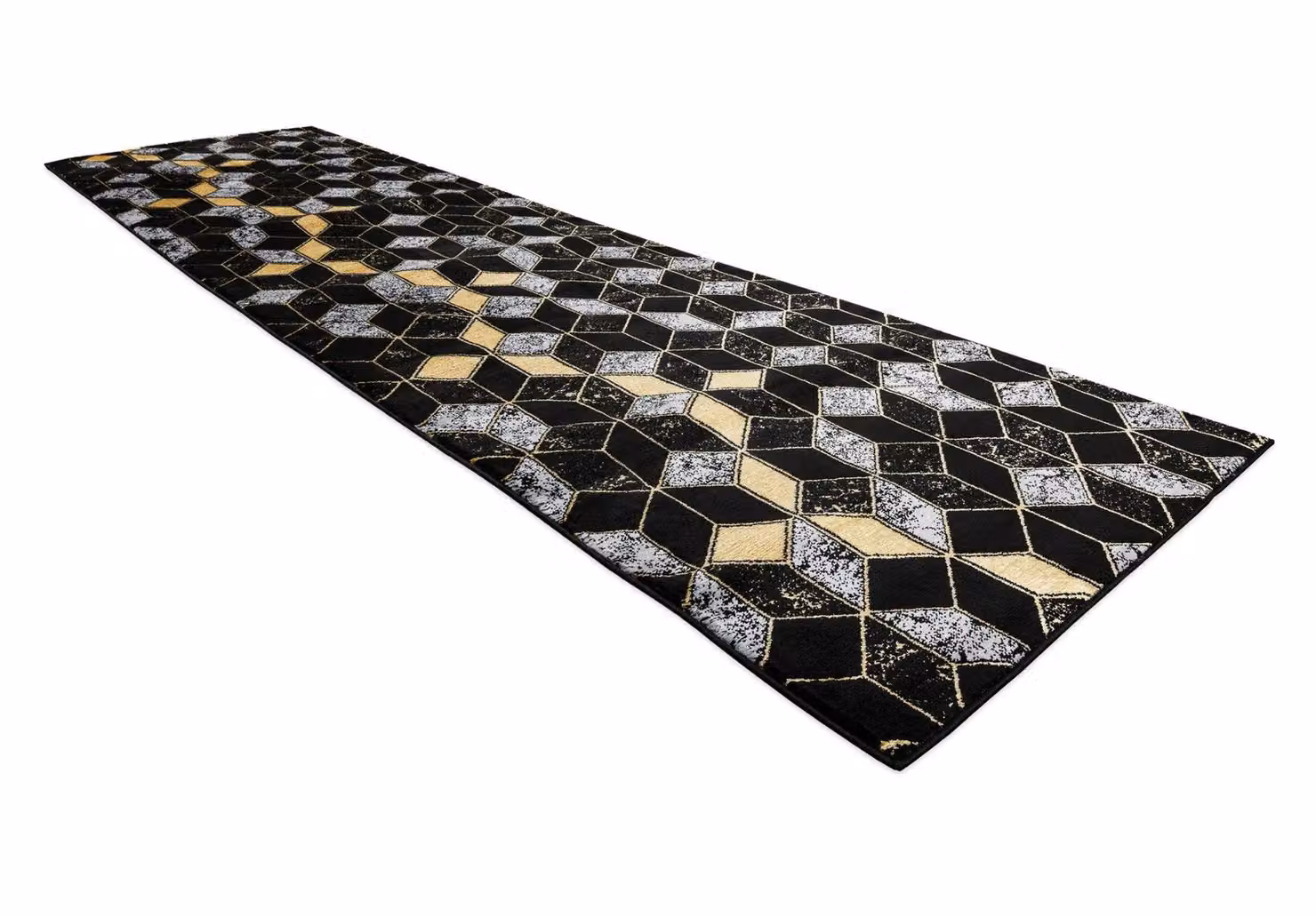 RugsX Gloss Runner in Black and Multicolour, W/D/H: 70 x 250 cm – 4