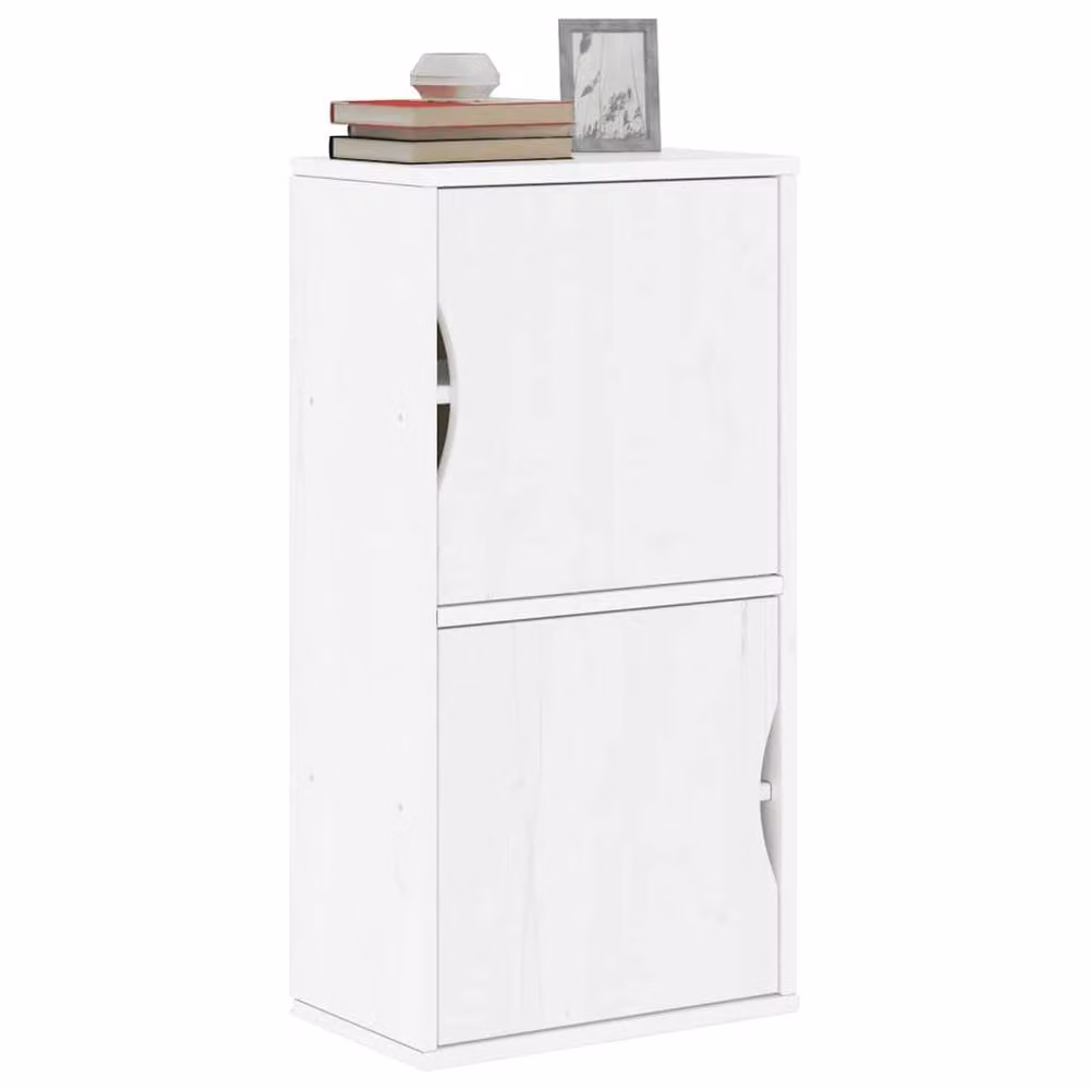Berkfield Home ODDA Side Cabinet in White Solid Wood Pine, W/D/H: 40 x 24 x 79 cm – 2