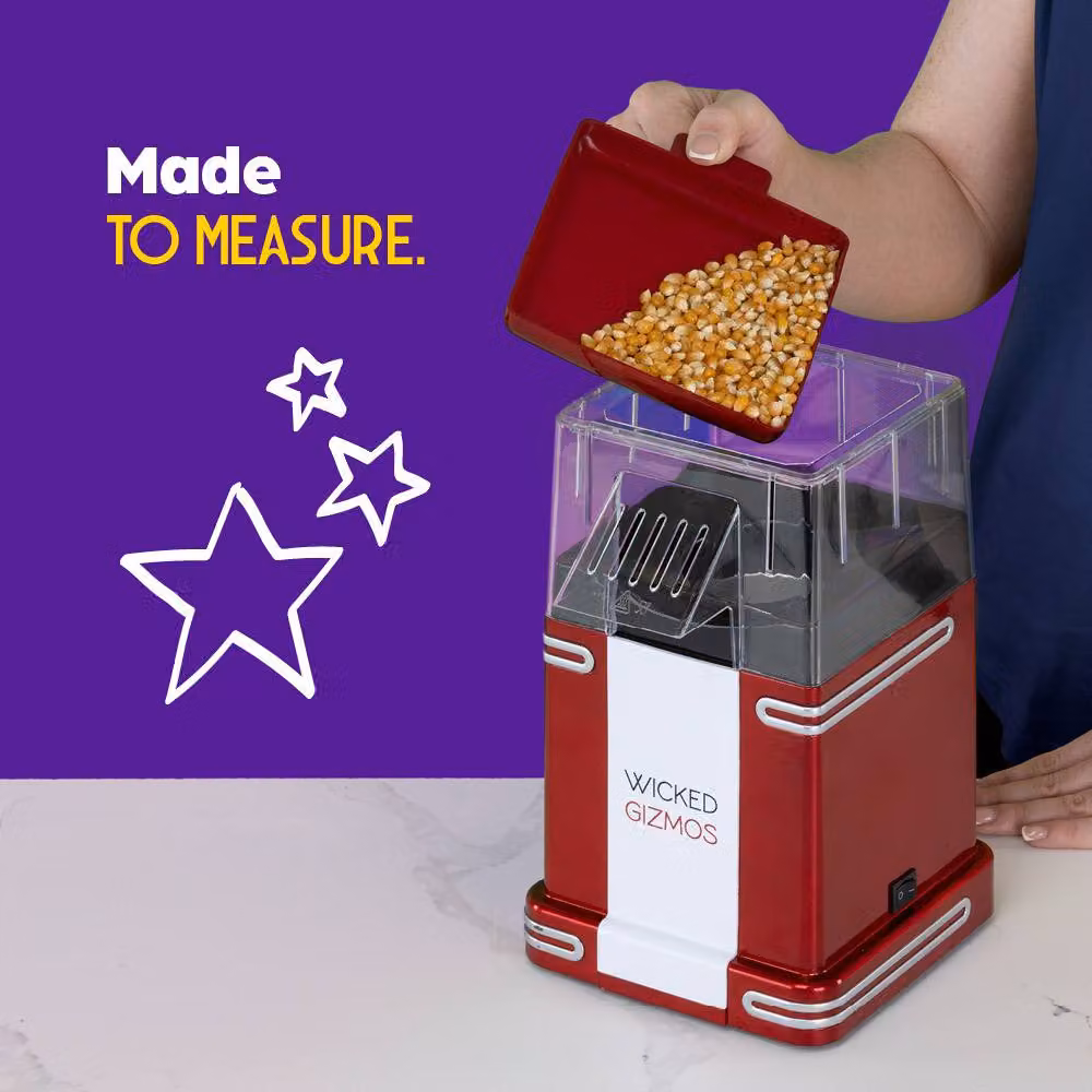Wicked Gizmos Hot Air Popcorn Maker in Red – 4