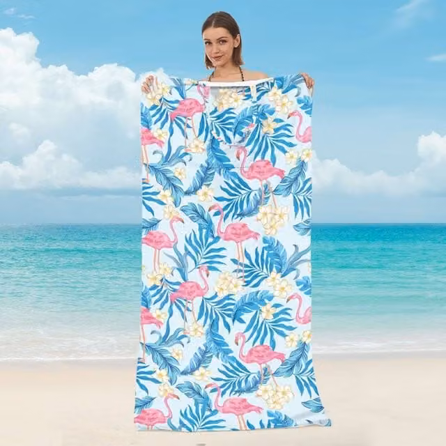 Quipulse Style 9 2-in-1 Microfibre Beach Towel and Shoulder Bag, Multicolour, W/D/H: 160 x 80 x 80 cm