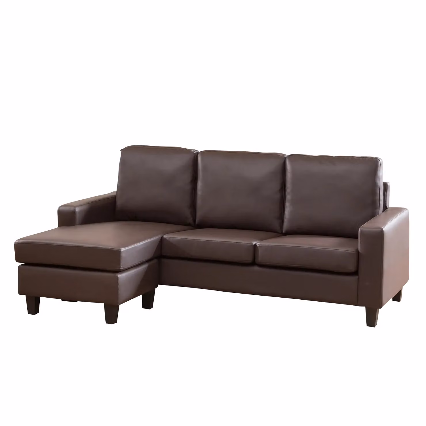 Artemis Home Modena Reversible L-Shape Corner Sofa in Brown Synthetic Leather – 2