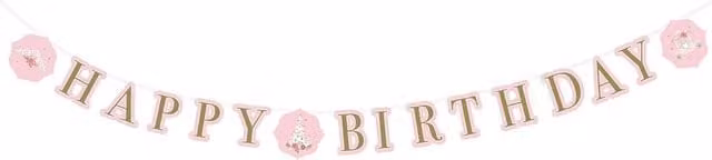 Princess for a Day Pink Paper Letter Banners, Pack of 6