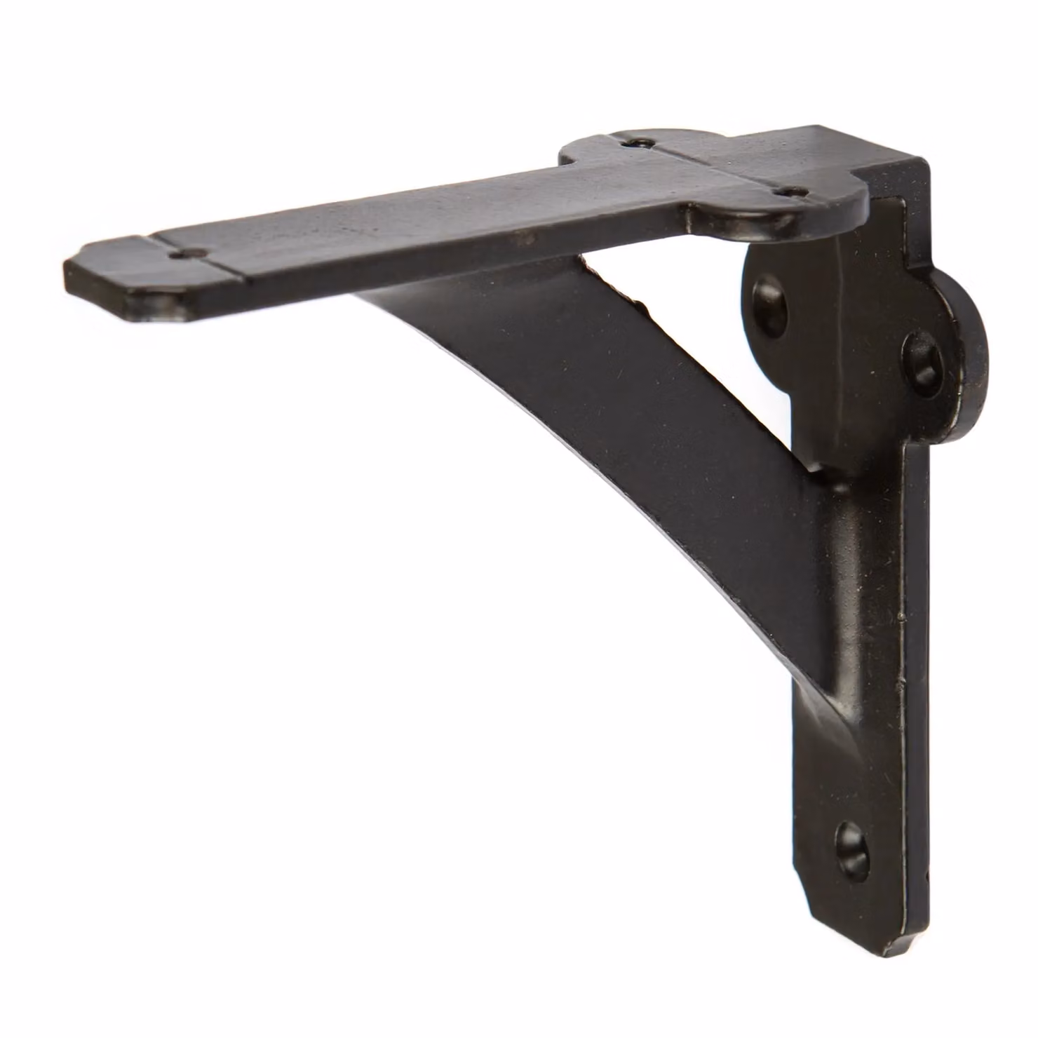 Hammer and Tongs Matt Black Iron Shelf Brackets, Pack of 6, D100mm – 4