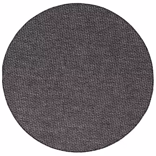 THE RUGS Dark Grey Round Indoor and Outdoor Rug, Diameter: 160 cm – 1