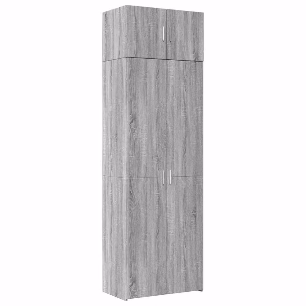 Berkfield Home Grey Sonoma Storage Cabinet with Hinged Doors, W: 70 cm, D: 42.5 cm, H: 225 cm – 2