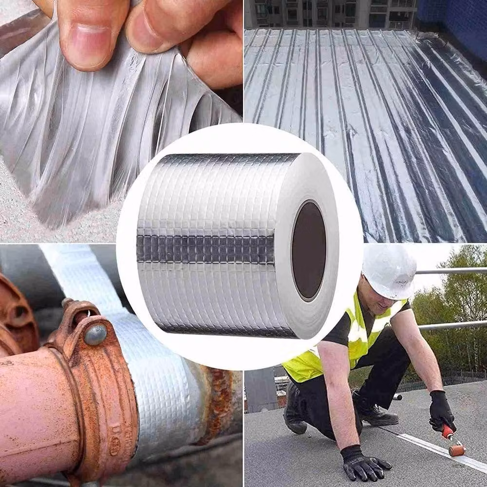 SPETLEK Silver Waterproof Butyl Sealing Tape for Leak and Crack Repair, W: 520 cm, L: 1000 cm – 4