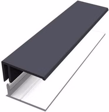 Freefoam PVC Weatherboard Cladding Two Part Edge Trim, 3m, Slate Grey