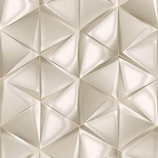 I Love Wallpaper Nera Geo Abstract Geometric Modern Wallpaper in Brown and Beige