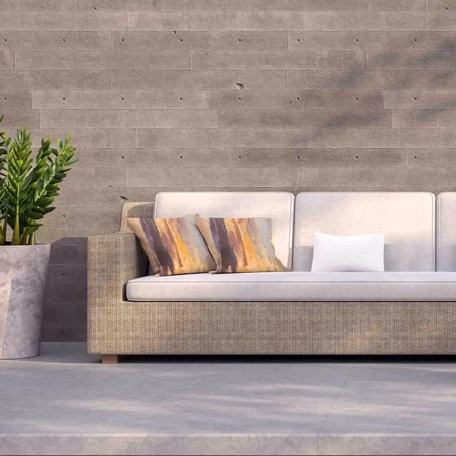 Benjamin Tate Design LTD Abstract Grunged Paint Outdoor Square Cushion, Brown, W/D/H: 45 x 45 x 1 cm