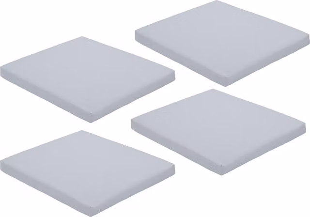 Gardenista Grey Water-Repellent Outdoor Garden Chair Seat Pad, W: 44 cm, D: 50 cm, Set of 4