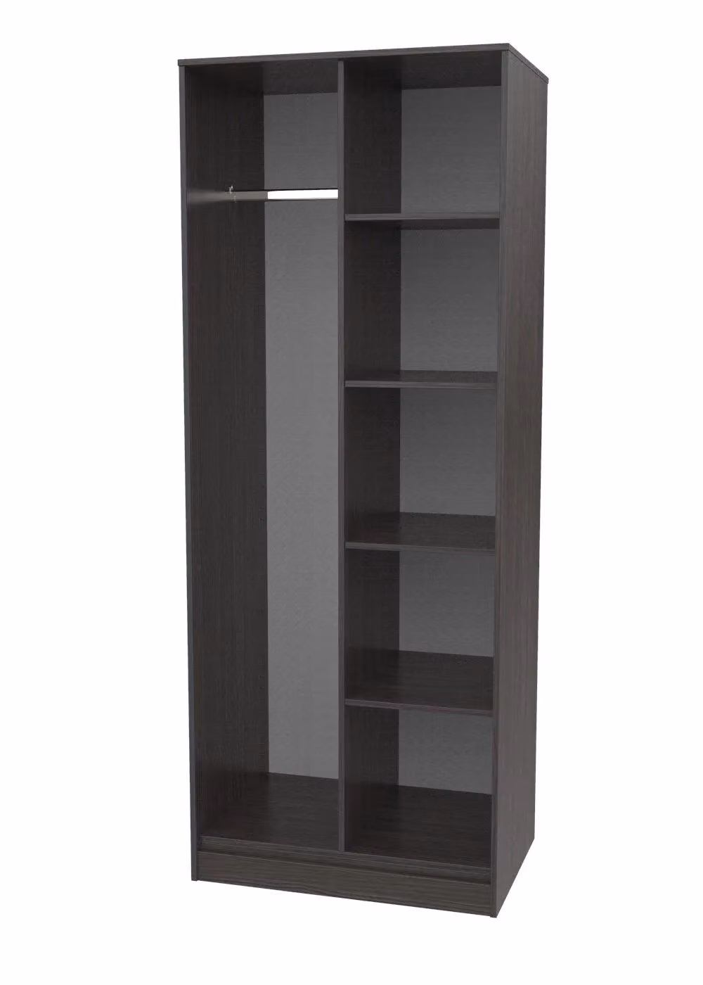 Ready Assembled 2 U Madrid Open Wardrobe in Black – 2