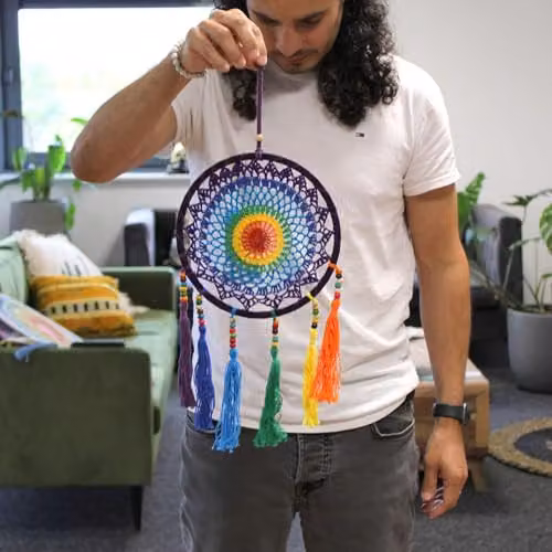 Ancient Wisdom KDMD Small Multicolour Hanging Dreamcatcher, W/H: 22 x 56 cm – 2