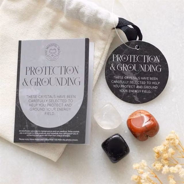 Uniqueful Protection and Grounding Healing Crystal Stone Set in Multicolour
