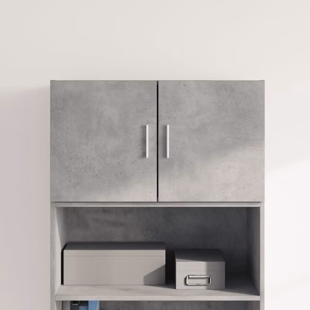 Berkfield Home Wall Mounted Cabinet in Concrete Grey, W: 70 cm, D: 42.5 cm, H: 40 cm