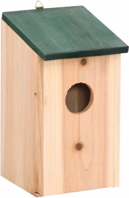 Berkfield Home 10 Pack Rustic Solid Firwood Bird Houses in Brown, W/D/H: 12 x 12 x 22 cm