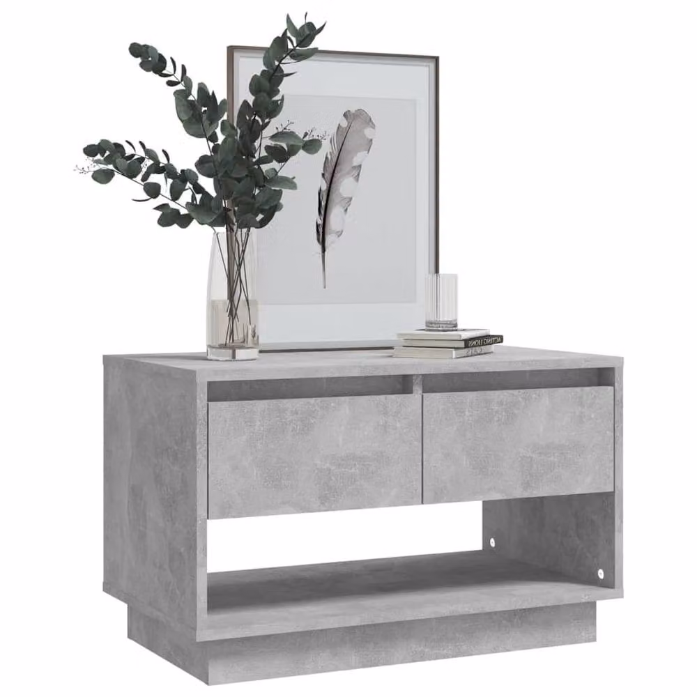Berkfield Home Modern TV Cabinet in Concrete Grey, W/D/H: 70 x 41 x 44 cm – 3