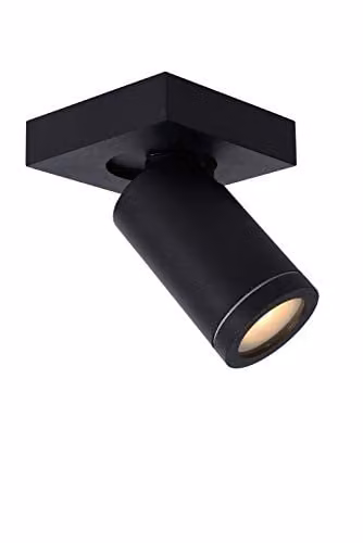 Lucide Taylor Dimmable LED Ceiling Spotlight for Bathrooms, Black, GU10, IP44 – 1
