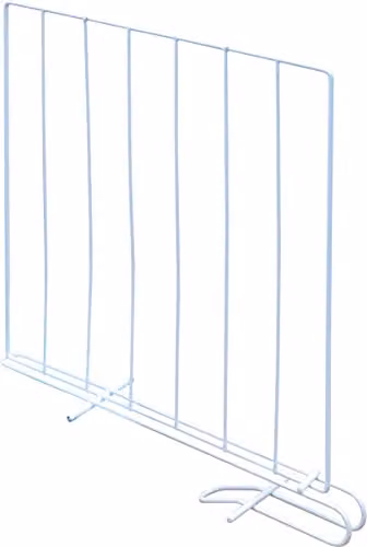 St Helens Home & Garden Metal Cupboard and Wardrobe Shelf Divider in White