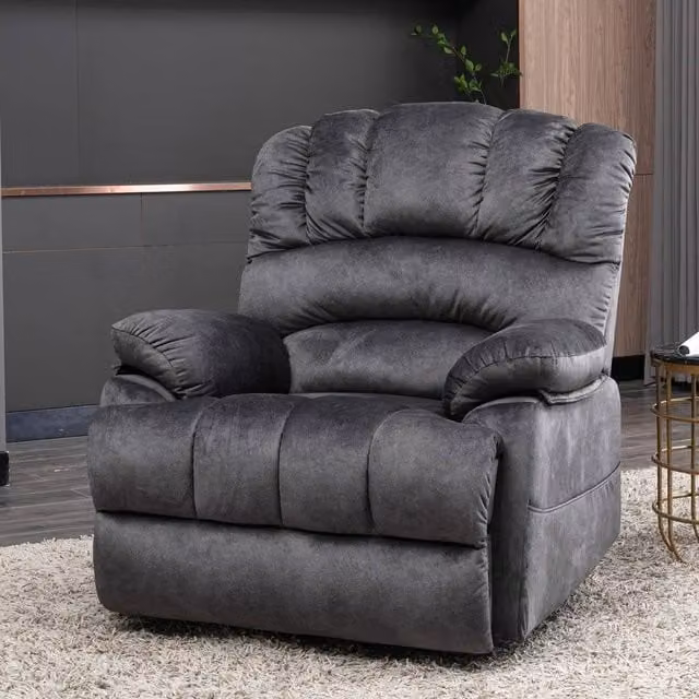 Matteo Grey Microfibre Electric Power Lift Recliner Armchair with Massage and Heat Functions