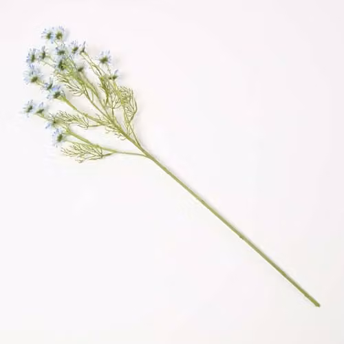 HOMESCAPES Artificial Blue Wild Aster Flower Branch, 72 cm – 1