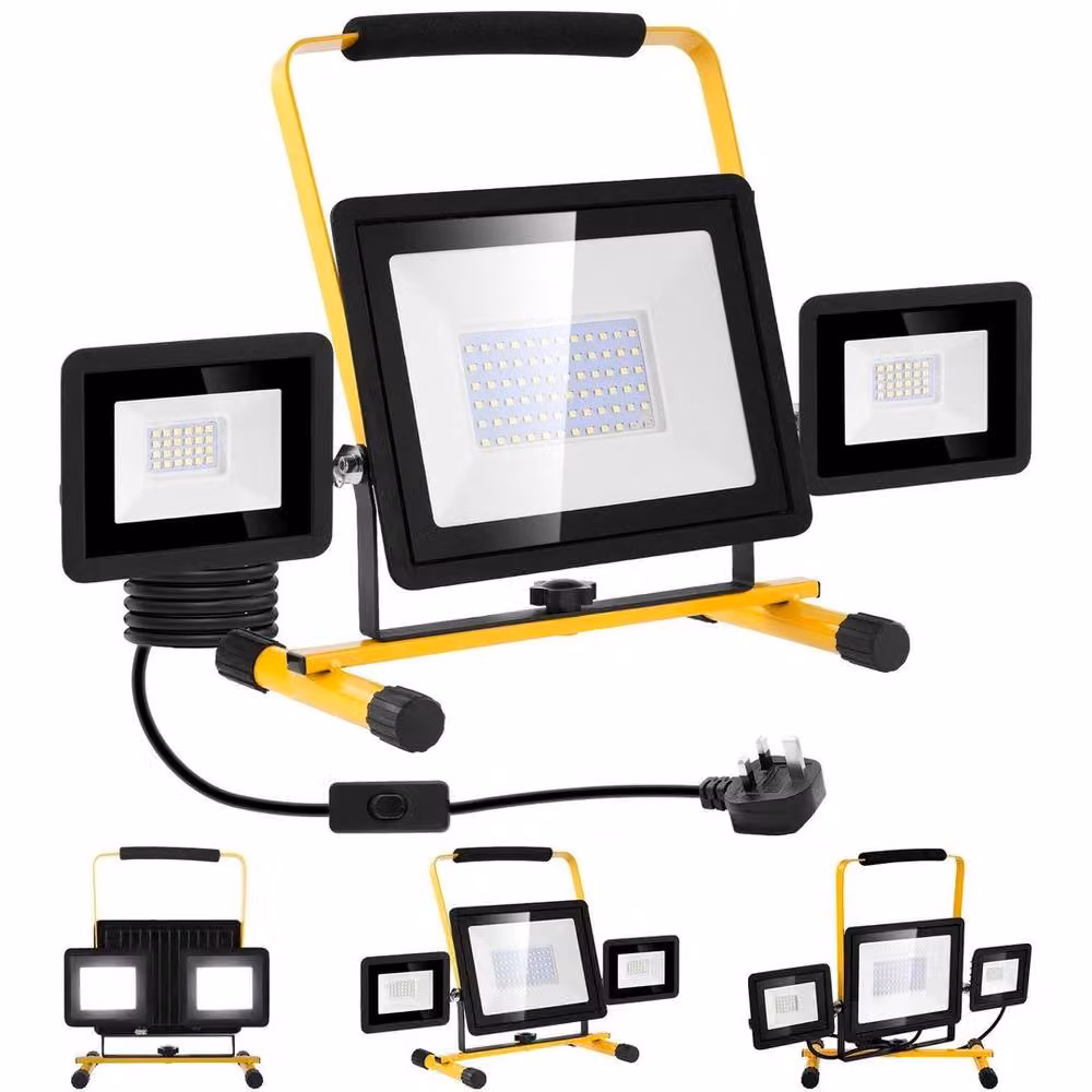 SPETLEK 100 Watt LED Adjustable Floodlight for Garage and Workshop, Black – 6
