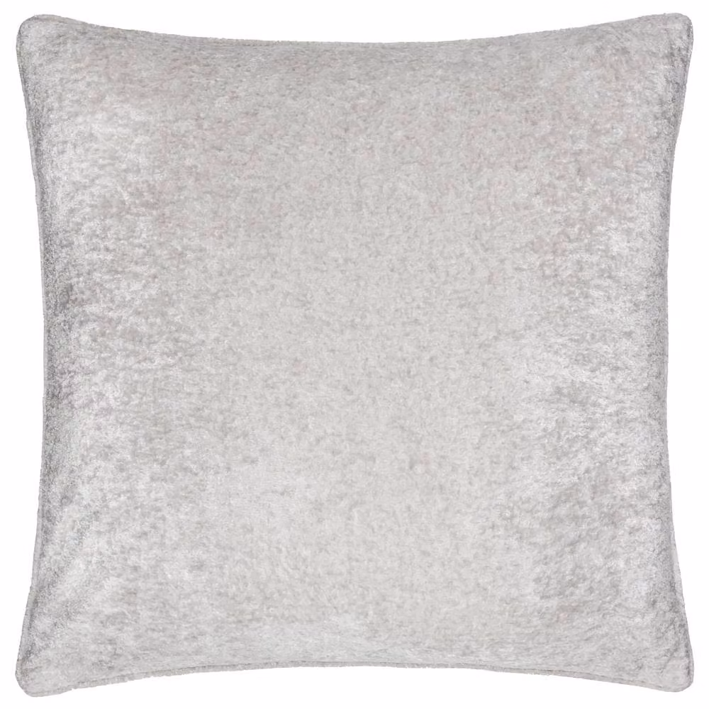 Paoletti Lustre Crushed Velvet Square Decorative Cushion in Silver, W/D/H: 50 x 50 x 50 cm – 2