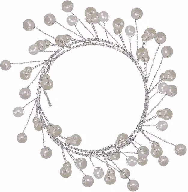 VFM e-Store White Christmas Bauble Hanging Decoration with Geometric Metal Details