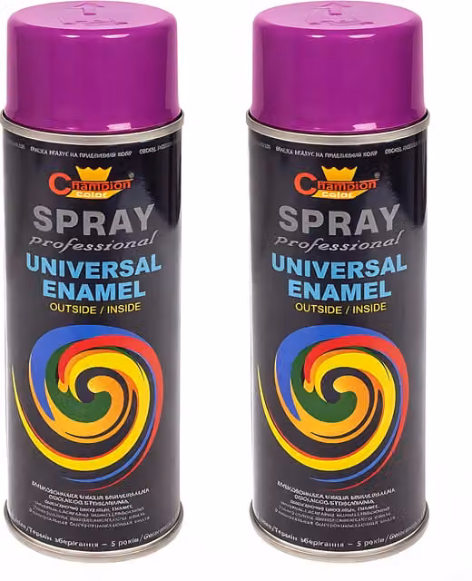 Sola Signal Violet (RAL 4008) Universal High Gloss Enamel Spray Paint, 2 x 400 mL – 1