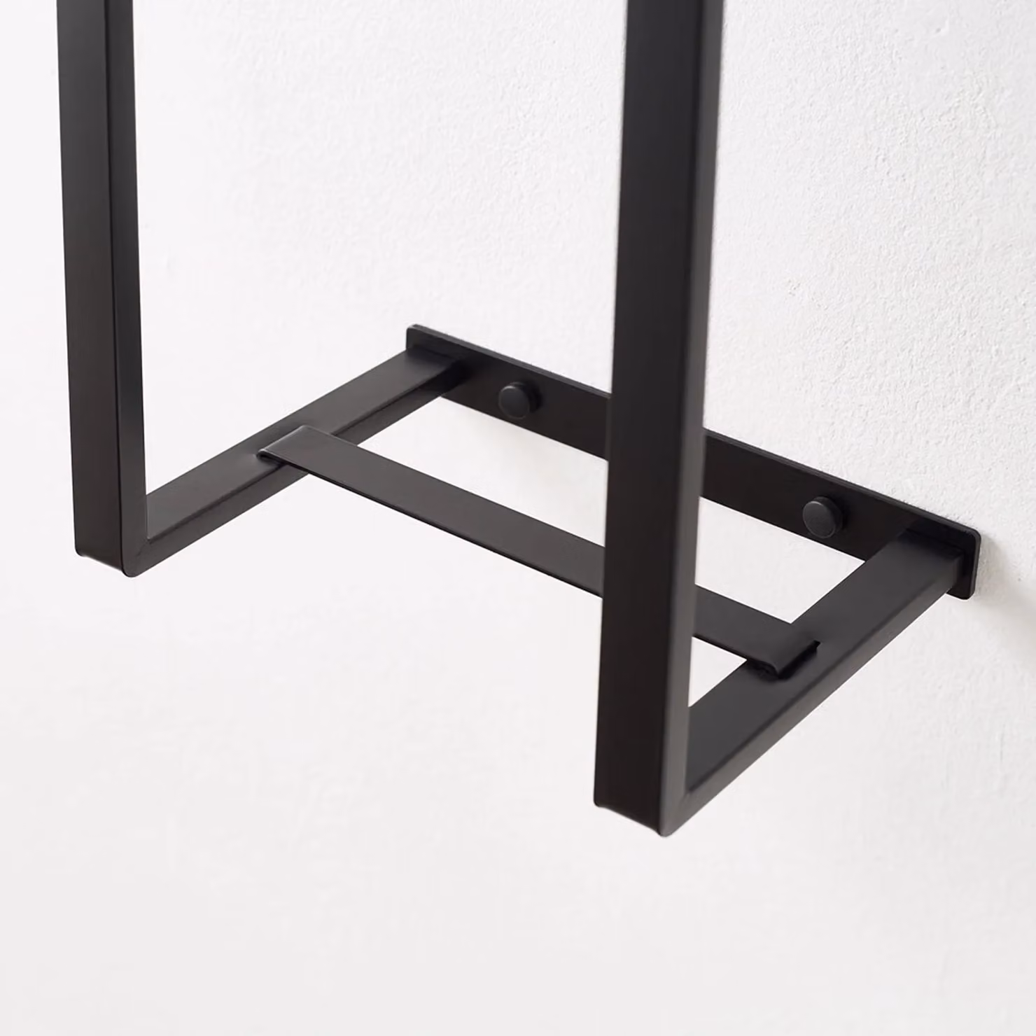 House of Home Wall Mounted Black Stainless Steel Double Bar Towel Rail, Width: 70 cm – 5