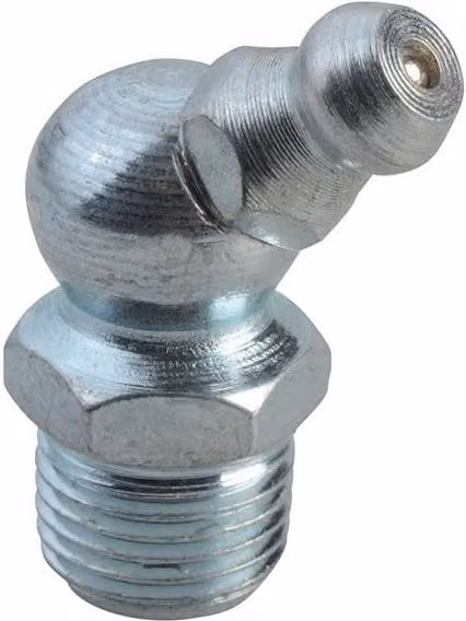 Lumatic Angled Hydraulic Nipples in Silver Steel – 1