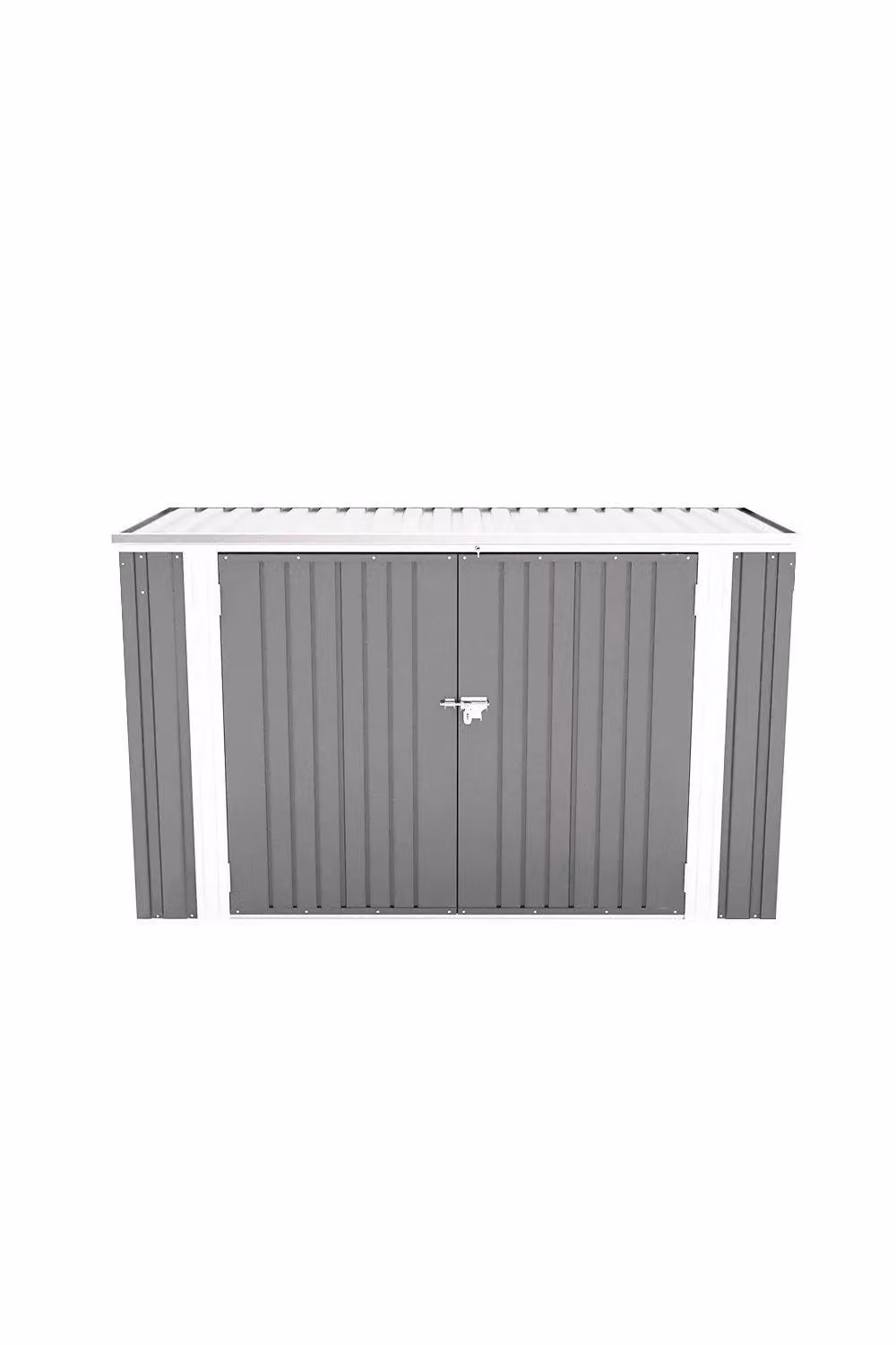 Garden Sanctuary Heavy Duty Steel Outdoor Storage Shed in Grey, W/D/H: 210 x 130 x 105 cm – 2