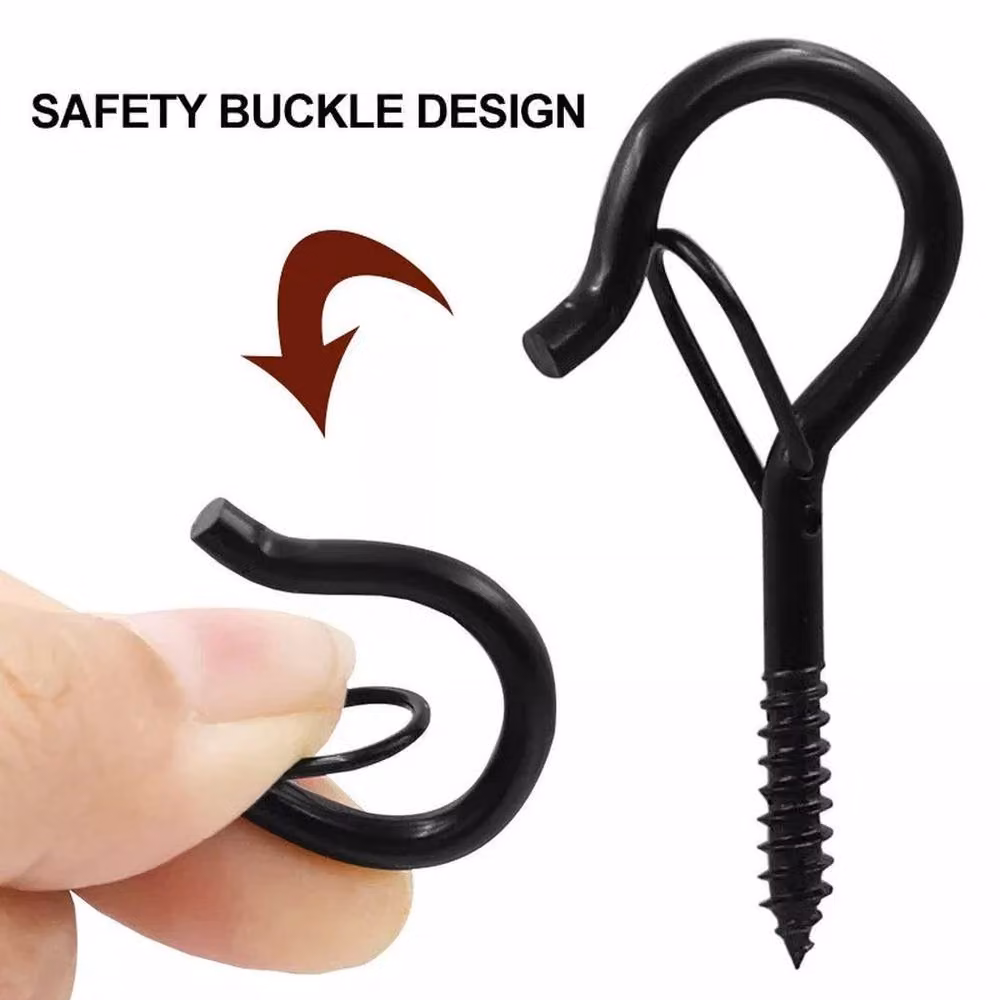 SPETLEK Black Stainless Steel Screw-in Q-Hanger Hooks for Outdoor Use – 3
