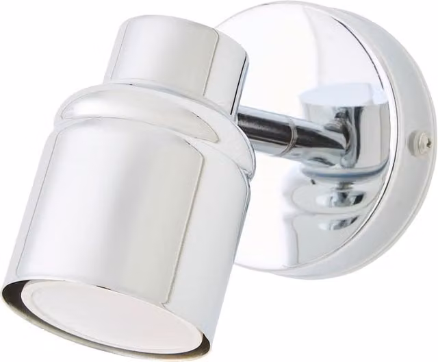 Benton IP44 Adjustable Chrome Metal Bathroom Wall Spotlight