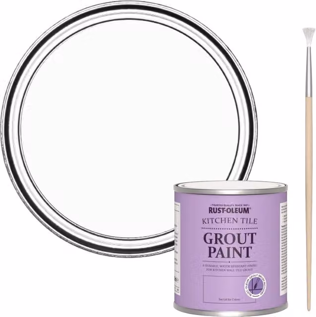 Rust-Oleum Kitchen Grout Paint in White, 250 ml