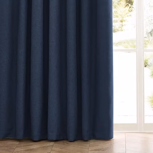 Riva Home Dawn Textured Blackout Pencil Pleat Curtains, Blue, Width: 229 cm, Drop: 137 cm – 4