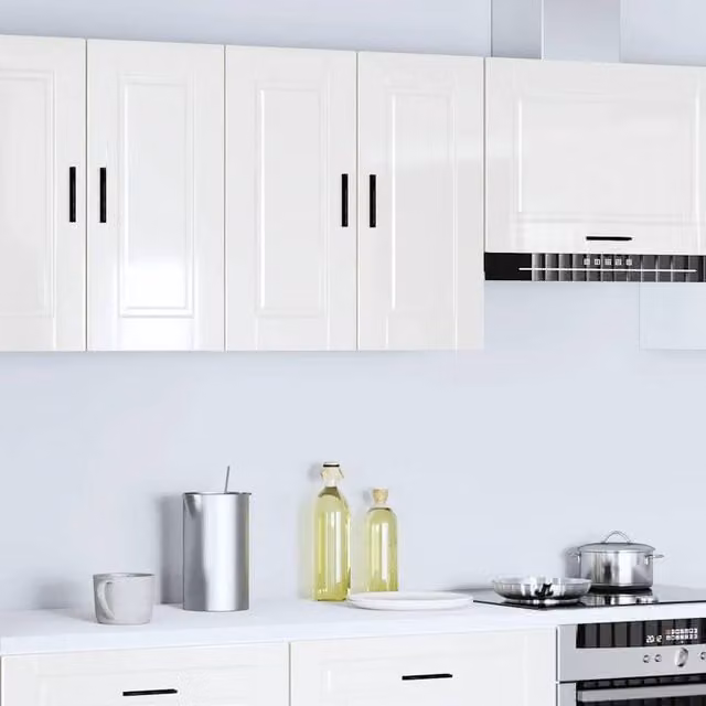 Berkfield Home Porto High Gloss White Engineered Wood Wall Cabinet