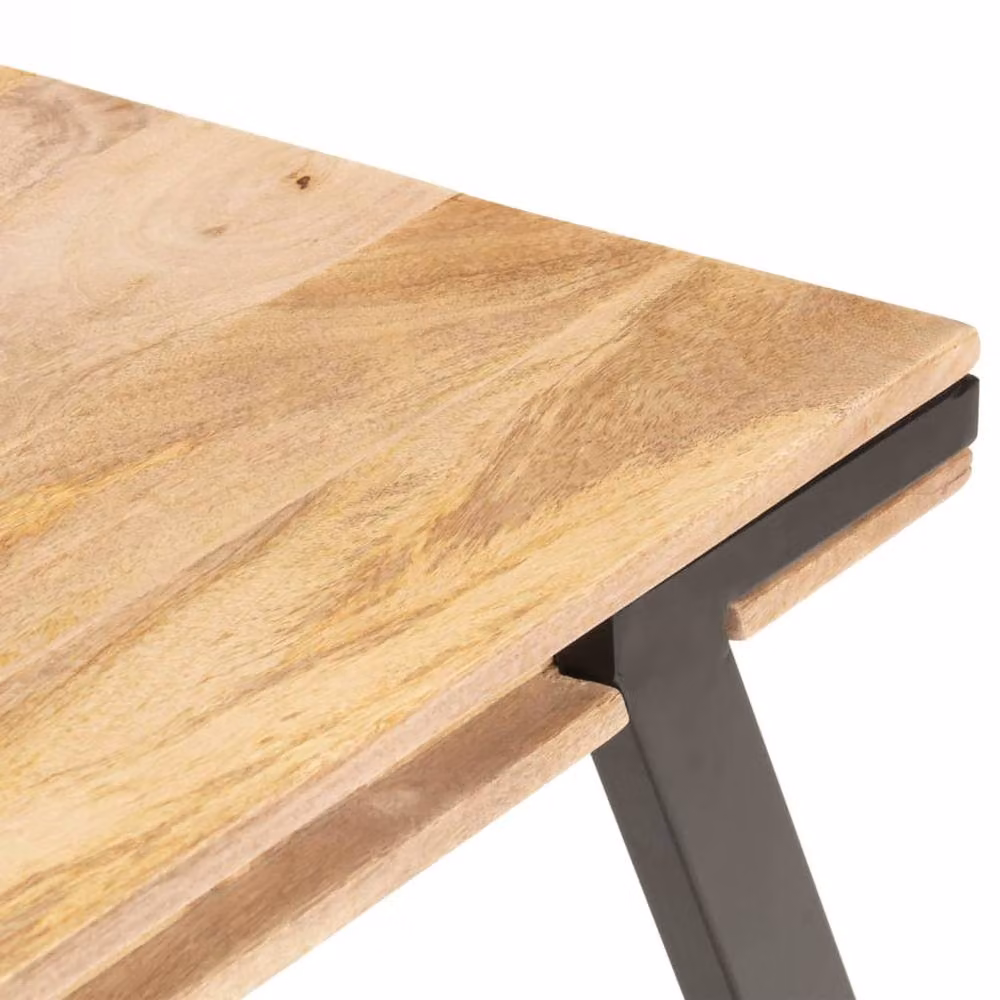 Berkfield Home Brown Solid Mango Wood Rectangular Coffee Table W/D/H: 114 x 65 x 40 cm – 2