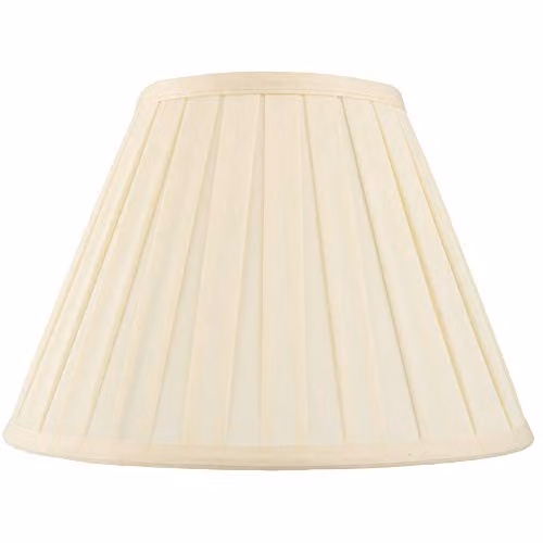 Loops Tapered Drum Lamp Shade in Beige Multicolour Fabric with Clip-on Fitting