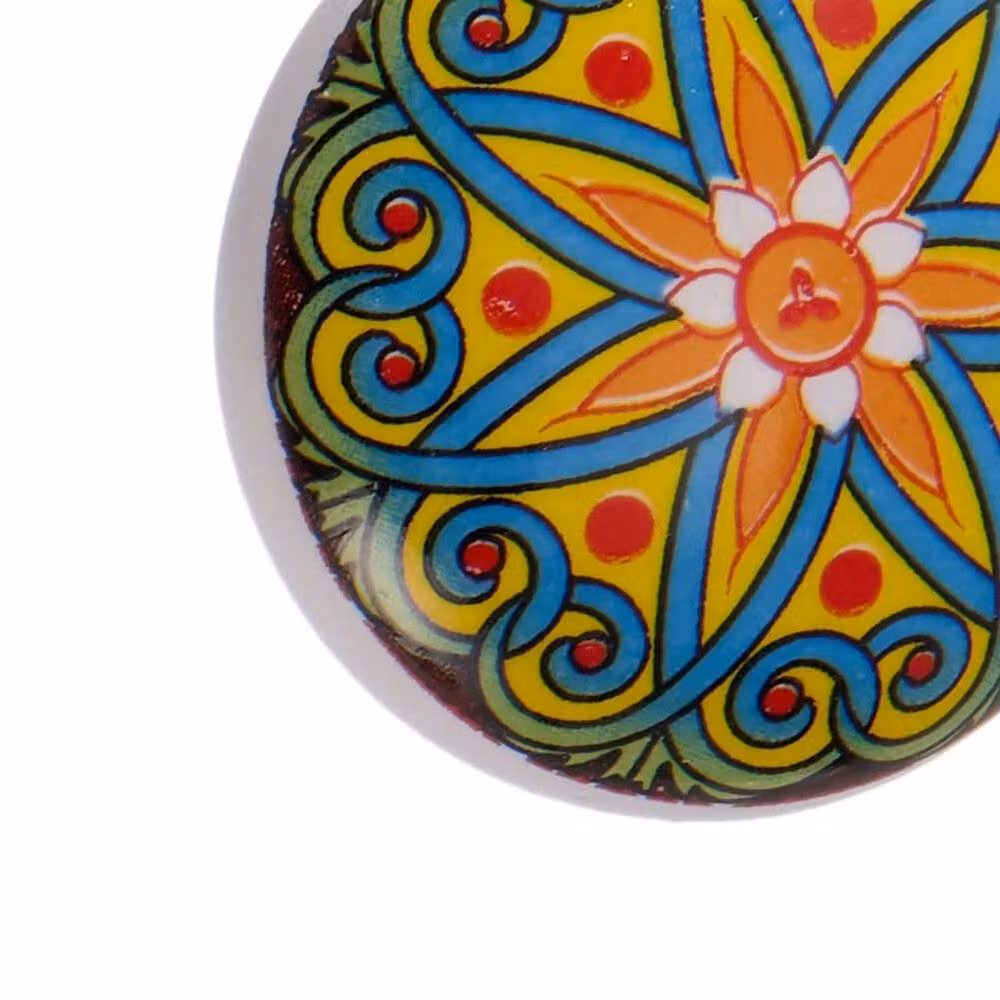 KORVIXA Set of 10 Polished Multicolour Round Ceramic Door Knobs – 4
