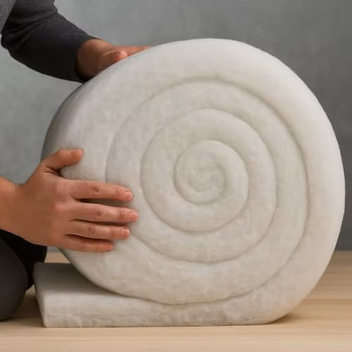 MHG Living White Polyester Loft and Wall Insulation Roll, W: 37 cm, T: 11 cm, L: 8 m