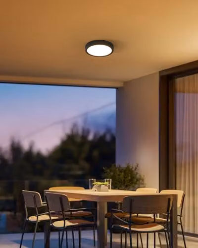 Eglo Argolis 2 LED Outdoor Ceiling and Wall Light in Black or White – 2