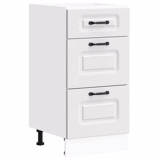 Berkfield Home Kalmar White Matt Kitchen Base Cabinet in Engineered Wood