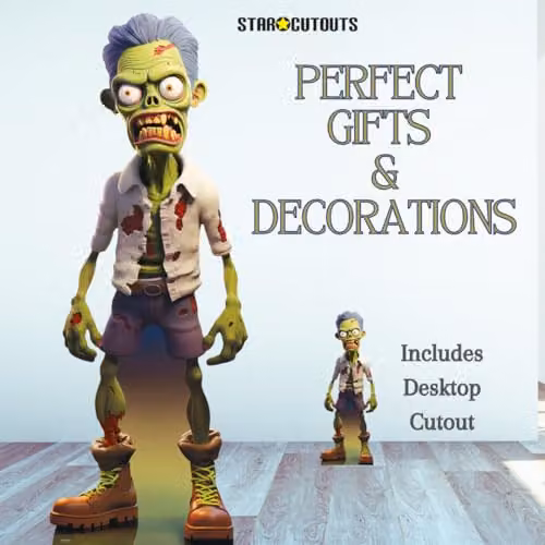 Star Cutouts SC4478 Cartoon Zombie Cardboard Cutout for Halloween Parties, Multicolour, H: 183 cm x W: 68 cm – 2