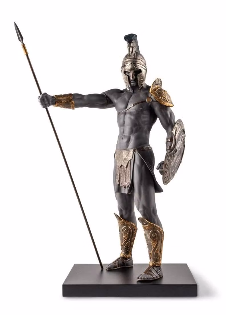 Lladró Spartan Porcelain Sculpture in Black