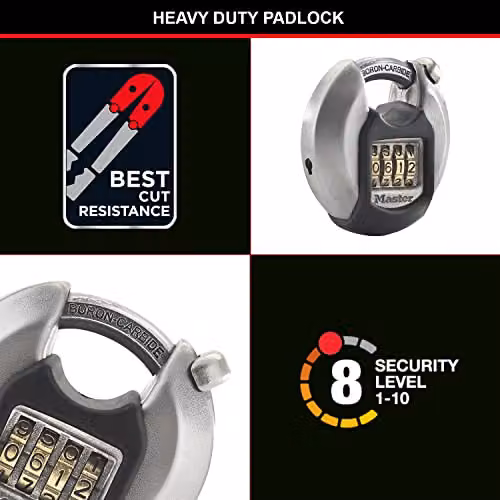 Master Lock Stainless Steel Combination Padlock in Silver, 70 mm – 3
