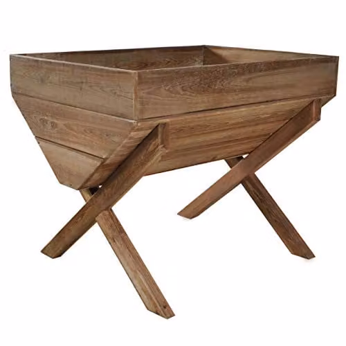 Forest Garden Brown Pressure Treated Wooden Kitchen Garden Trough Planter