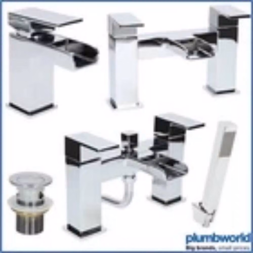 Kelvenix Bathroom Waterfall Bath Shower Mixer Tap in Silver – 2